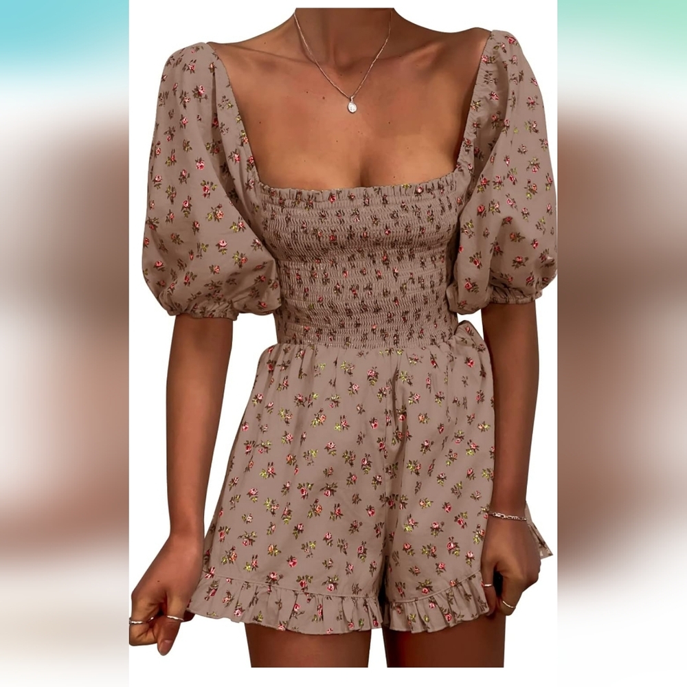 Puff Sleeve Romper